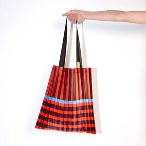 Italian Satin Pleated Tote